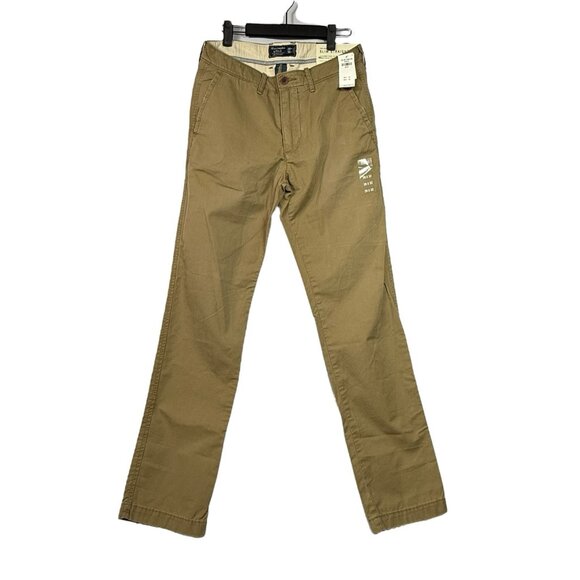 Abercrombie & Fitch Jeans Adult 29W 32L Brown Slim Straight 5 Pockets Denim Mens - Picture 1 of 9
